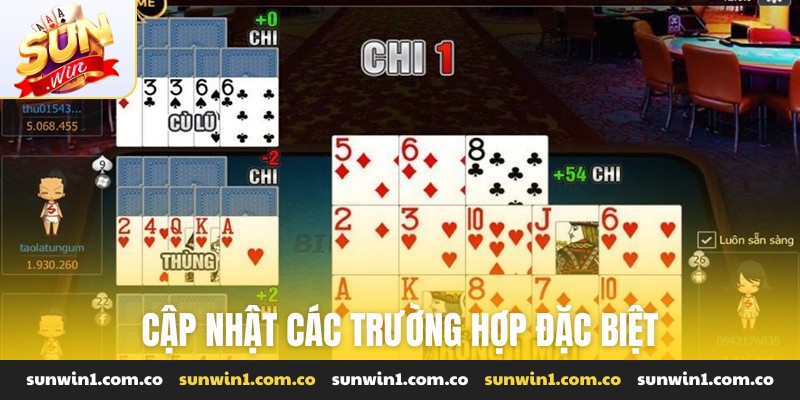 Cập nhật các trường hợp đặc biệt
