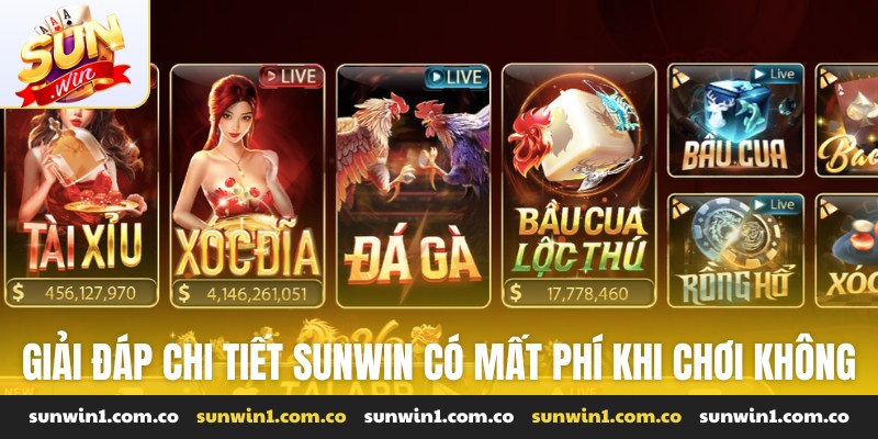 Giải đáp chi tiết Sunwin có mất phí khi chơi không