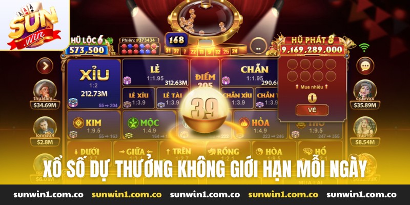 Xổ số dự thưởng không giới hạn mỗi ngày
